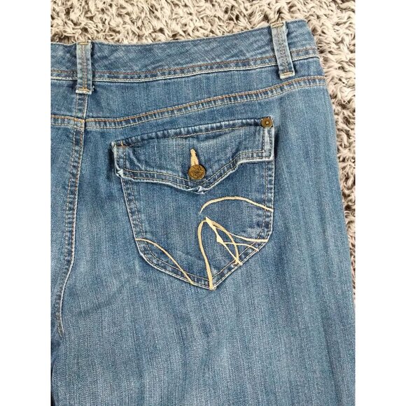 GLORIA VANDERBILT Straight Leg Jeans Women SZ 34 x 30.5 Flap Pockets Medium Wash - Picture 8 of 9